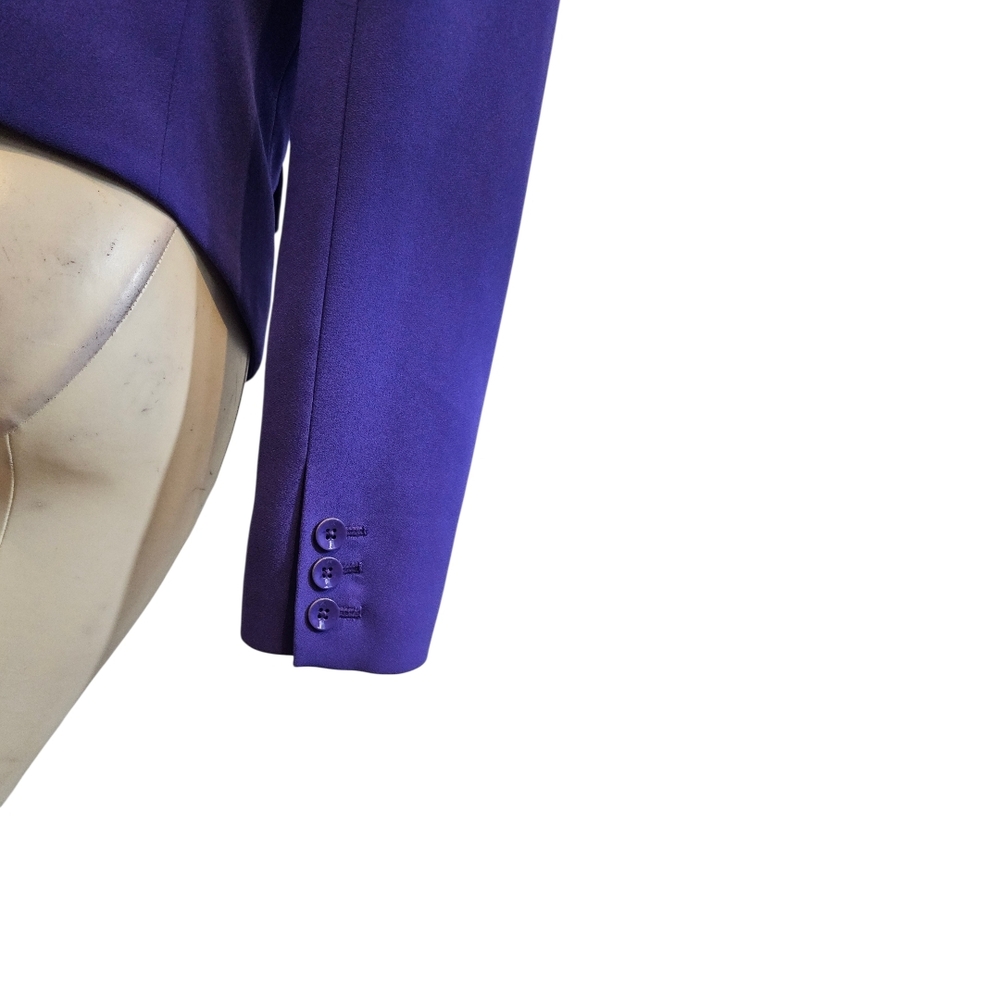 Trina Turk Size 8 Purple Blazer Single Button Closure Jacket - Picture 8 of 10